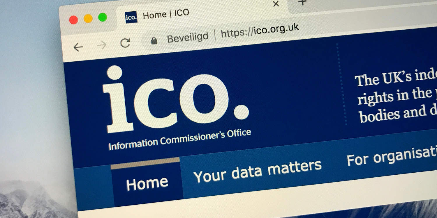 The home page of the Information Commissioner's Office website.