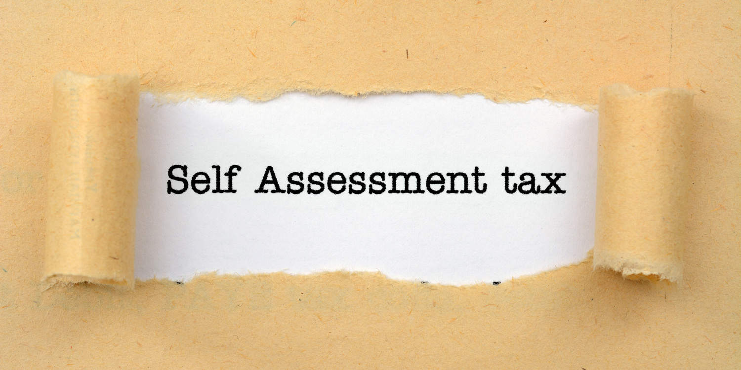 'Self Assessment tax' printed in black font on white background.