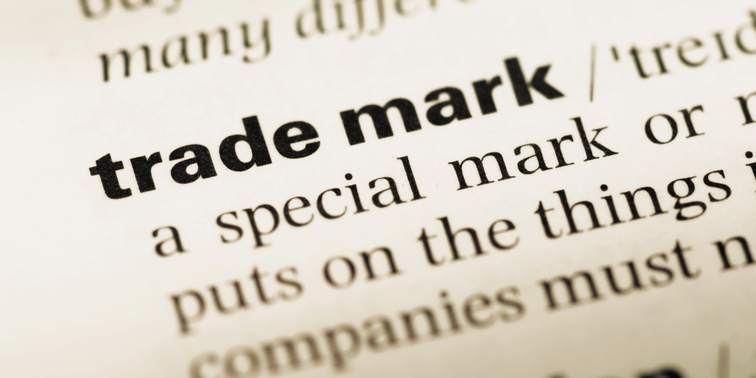 Dictionary definition of the phrase 'trade mark'