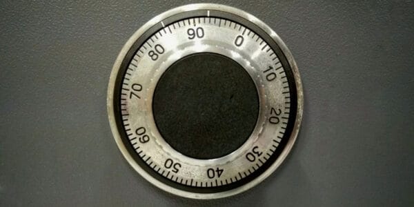 Picture of code contraption on a safe